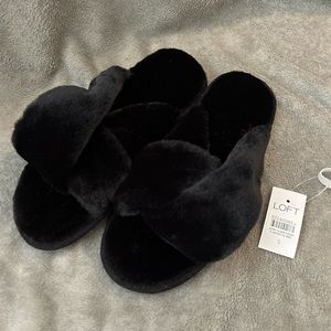 Faux Fur Twist Slippers SMALL